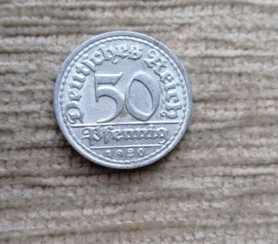 Werty71 Германия 50 пфеннигов 1920 D