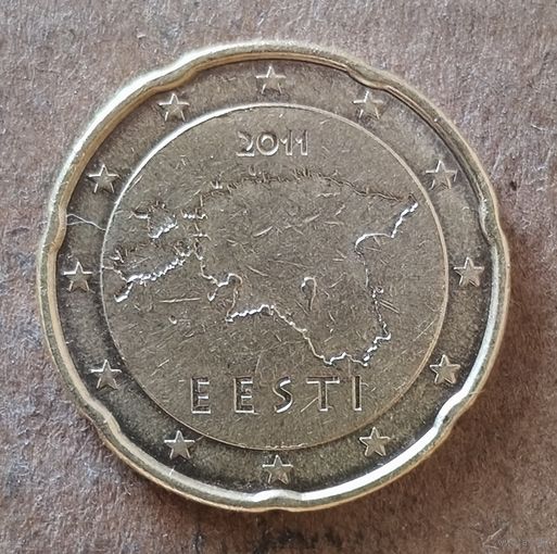 Эстония 20 евроцентов 2011 г., KM# 65