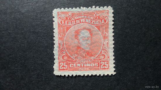 Венесуэла \166ф\ 1932 стандарт, Боливар, надпечатка.  без клея