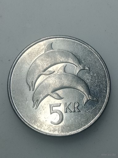 Исландия 5 крон  1999 года .