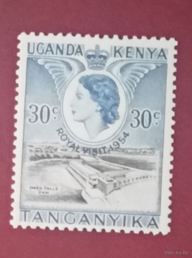 Кения Уганда Таньганика ** омнибус Королевский визит 1954 без наклеек и их следов полная серия