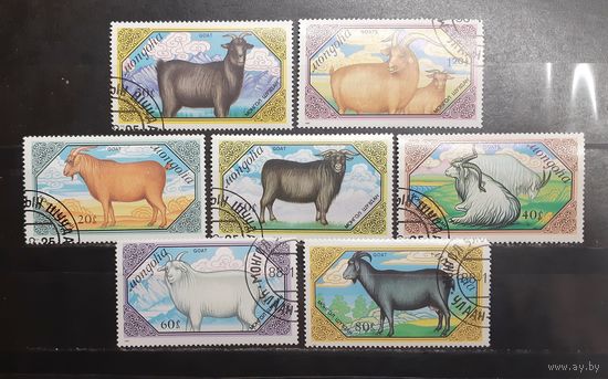 Монголия. 1988 год. Фауна. Козы (1220)