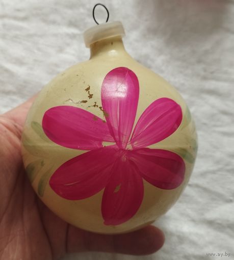 Ёлочная игрушка шар толстые стекло