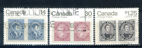 Канада - 1978г. - международная филателистическая выставка - 3 марки - полная серия, гашёные [Mi 691-693]. #3-WB-84-A-2