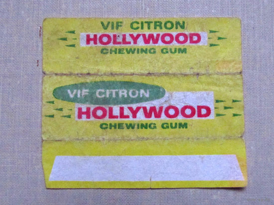 01-285 Обертка фантик от жевачки жевательной резинки Hollywood Citron 1970-е
