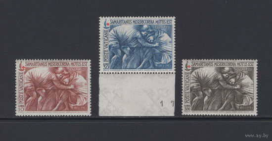 Ватикан 1964** 100 лет "Красному Кресту" серия Mi#459-461