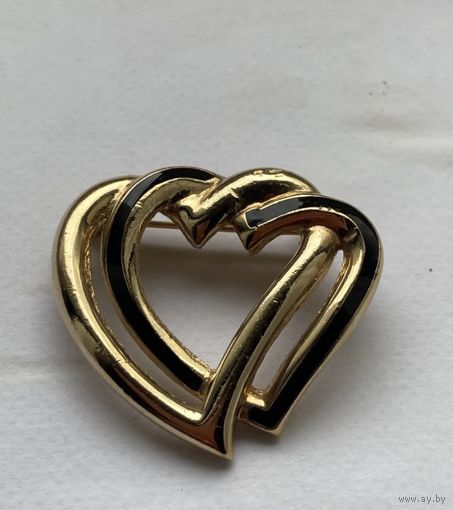 Брошь Сердце Christian Dior клеймо Франция 70-е Редкость