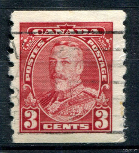 Британские колонии - Канада - 1935г. - король Георг V, перфорация 8:б/п, 3 с - 1 марка - гашёная [Mi 186 D]. #3-WB-90-A-2