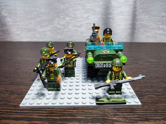 Лего человечки фигурки солдатики солдат набор машинка игрушка lego аналог Enlighten