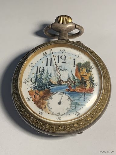 Старинные карманные часы регулятор Regulator, Швейцария XIX век