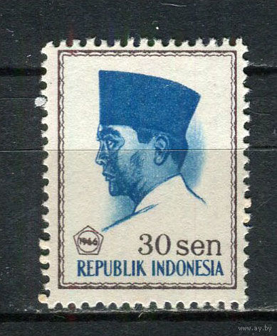 Индонезия - 1966 - Президент Сукарно 30S - [Mi.524] - 1 марка. MNH.  (Лот 67FF)-T25P7