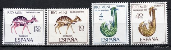 Испанская колония Рио Муни 1966. Фауна. 4 марки Mi 72-75