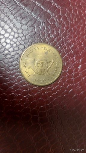 Жетон телеграф, телефон 1990г. Польша. Хороший!