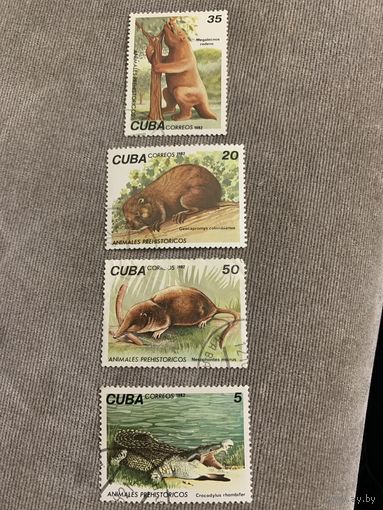 Куба 1982. Доисторические животные. Марки из серии