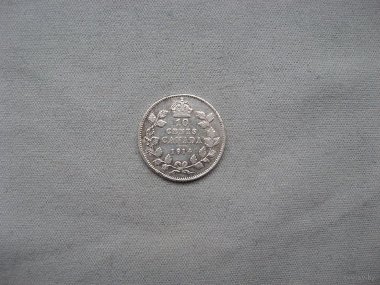 Канада 10 центов 1914 год Георг V от 1 рубля без минимальной цены