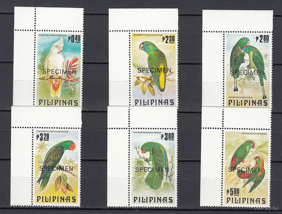 Фауна. Птицы. Филиппины. 1984. 6 марок (SPECIMEN). Michel N 1556-1561 (17,0 е).