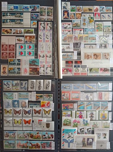 Большой лот чистых иностранных марок, в том числе США, Западная Европа, фауна, авиация, дирижабль,  каталог больше 100 евро