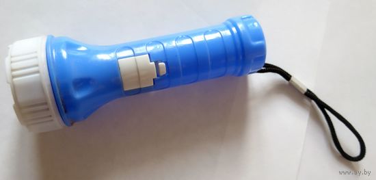 Фонарик голубой, 1LED, 1 режим, 3xAG10, пластик WF-A828
