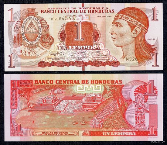 Гондурас 1 лемпира 2014 год.