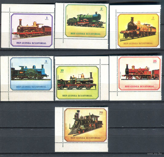 Экваториальная Гвинея - 1978г. - Локомотивы - полная серия, MNH [Mi 1361-1367] - 7 марок
