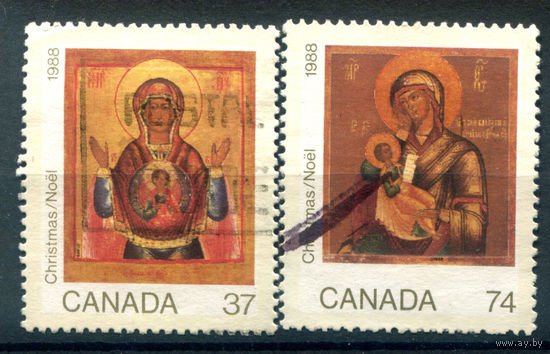 Канада - 1988г. - иконы - 2 марки - гашёные. #3-WB-96-B-1