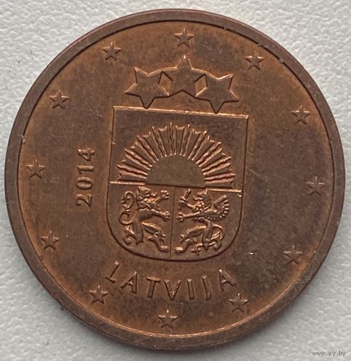 Латвия 5 евроцентов 2014 г.