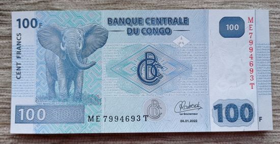 Werty71 Конго 100 франков 2022 UNC банкнота