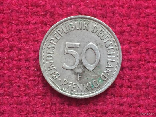 ФРГ 50 пфеннигов 1975 г. F +