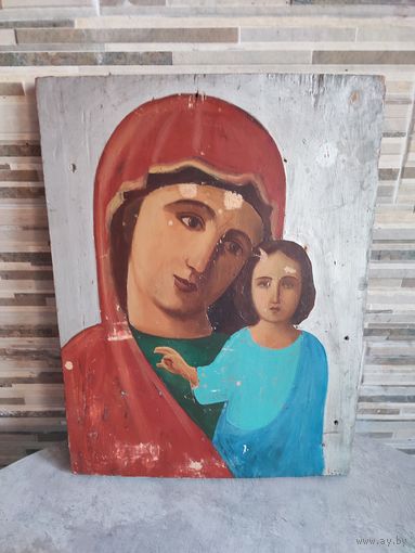Большая Икона Богоматерь с младенцем