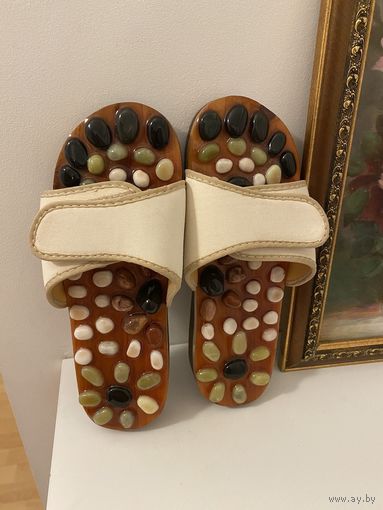 Тапки массажные с натуральными камнями