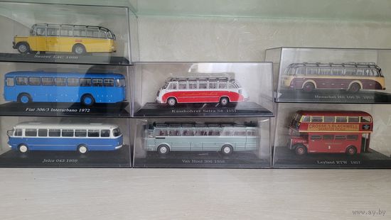 Автобусы ATLAS 7 шт в масштабе 1:72