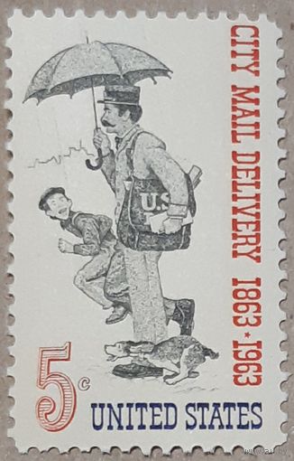1963 Доставка почты в городе   США