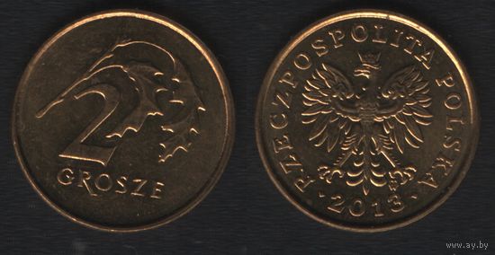 Польша y277 2 грош 2013 год (mw) (стар.тип) надп. вокруг орла (_alb2