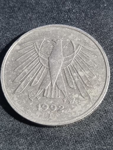 Германия (ФРГ) 5 марок 1992 J