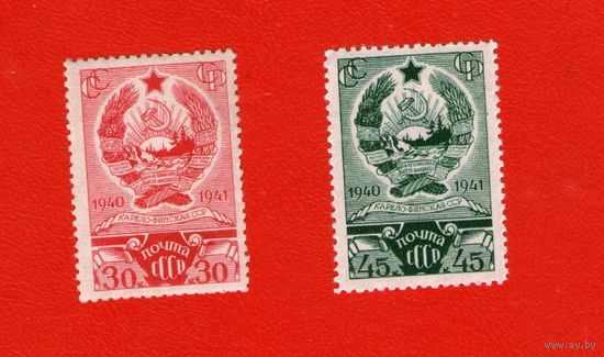 СССР.1941, 31 марта. Карело-Финская ССР.ЧИСТАЯ СЕРИЯ.