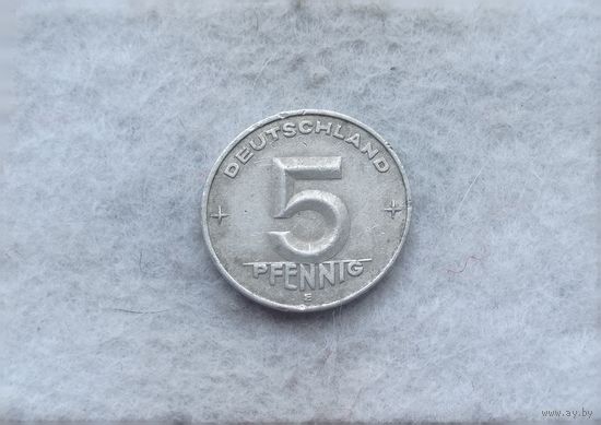 Werty71 Германия  ГДР 5 пфеннигов 1952 E Е