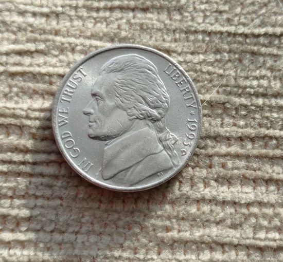 Werty71 США 5 центов 1993 D Белый дом Джефферсон