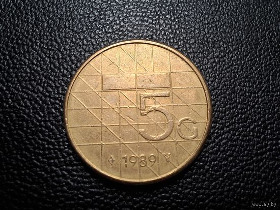 Нидерланды 5 гульденов 1989