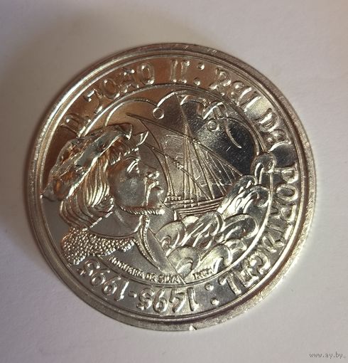 С рубля без мц! 1000 эскудо 1995 Португалия серебро Жоао II