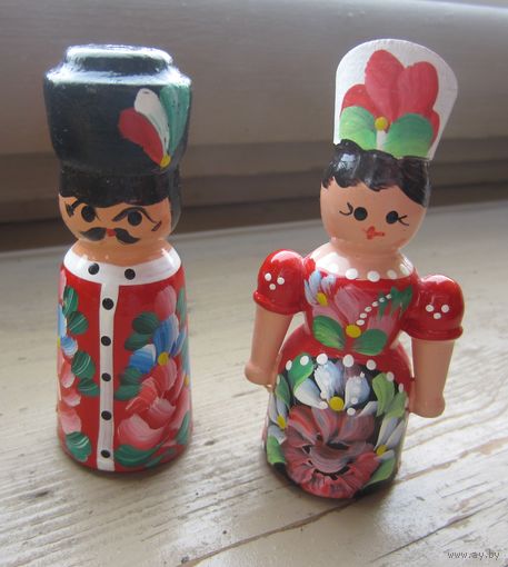 Статуэтки из Венгрии парные дерево ручная роспись handmade