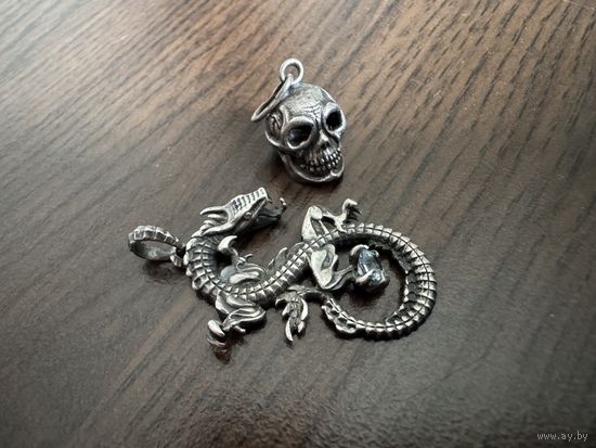 Две серебряные подвески, производство РФ, есть клейма ( в одном лоте )