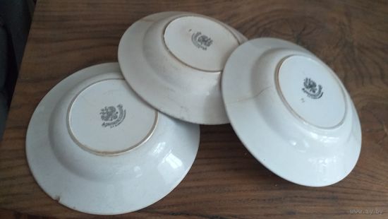 Тарелки Кузнецов, 3 штуки.
