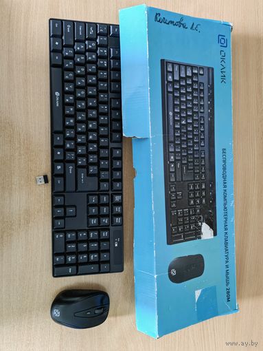 Комплект клавиатура и мышь Оклик 280M (черный)