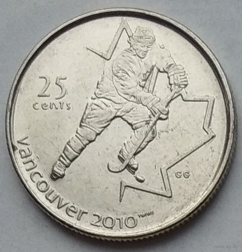 Канада 25 центов 2007 г. XXI зимние Олимпийские Игры. Ванкувер 2010. Хоккей