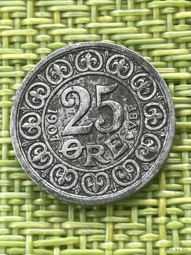 Дания 25 оре 1907 г