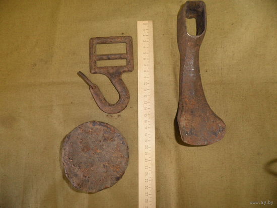 Крюк-пряжка коньской упряжи,тесло Вермахт,ПМВ,пол ядра 1812 г.