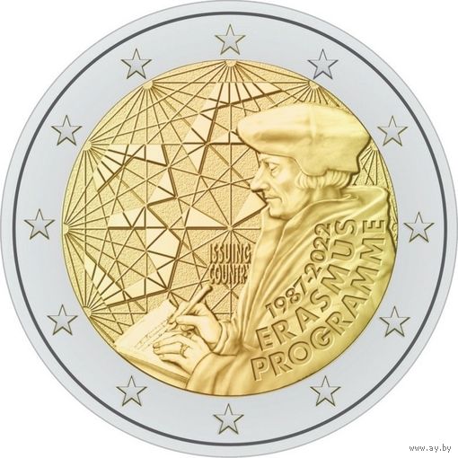 2 Евро Испания 2022 35 лет программы Erasmus UNC из ролла