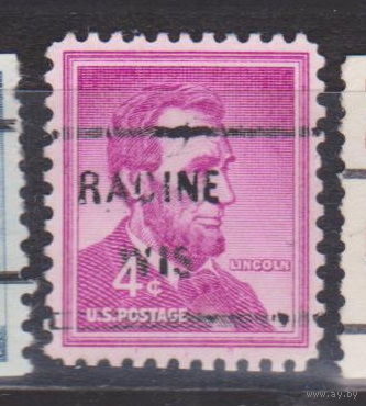 Известные люди Личности  США 1954 год Лот 7 С НАДПЕЧАТКОЙ ИЛИ ПРЕДВАРИТЕЛЬНЫМ ГАШЕНИЕМ