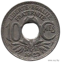 ФРАНЦУЗСКАЯ РЕСПУБЛИКА . 10 САНТИМОВ 1923. МОЛНИЯ. ПУАССИ