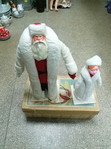 Дед мороз УССР Ивано-Франковск и снегурочка +коробка